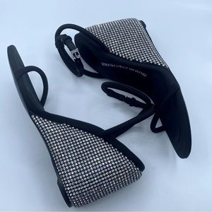 Alexander Wang Dahlia Crystal Embellished Wedge Sandals